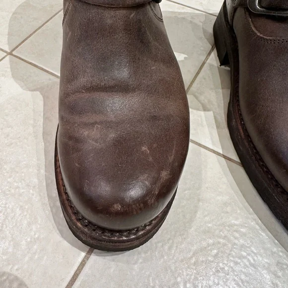 Frye Brown Leather Ankle Boots - Picture 9 of 12